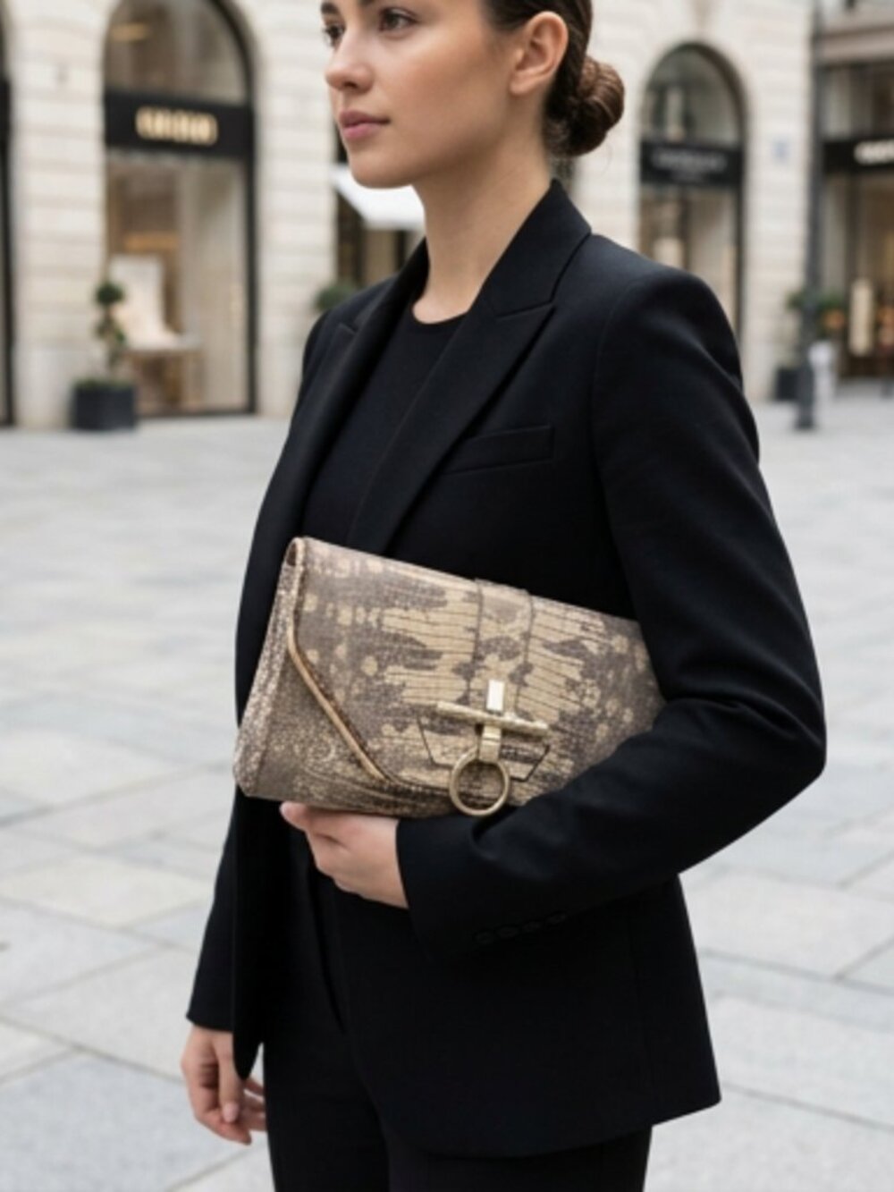 Givenchy Obsedia Lizard Skin Clutch